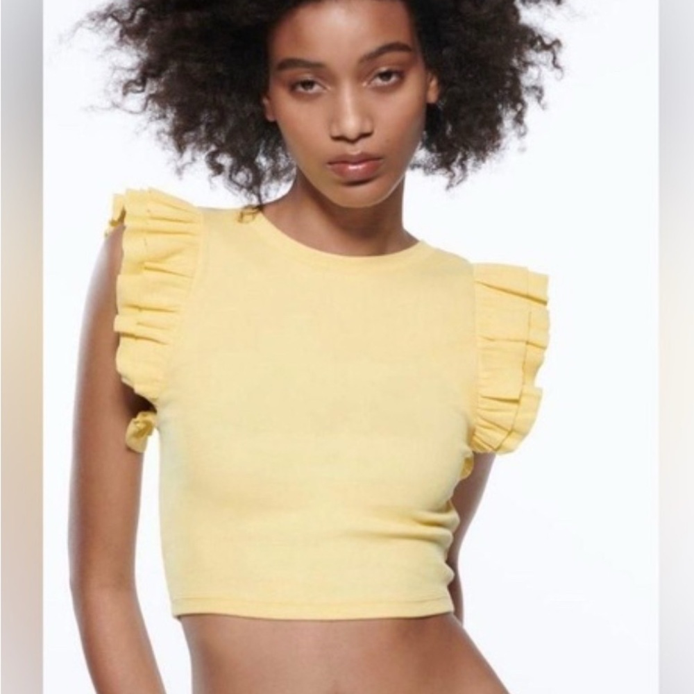 Zara Yellow Crop Top
